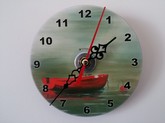 Red Boat Clock